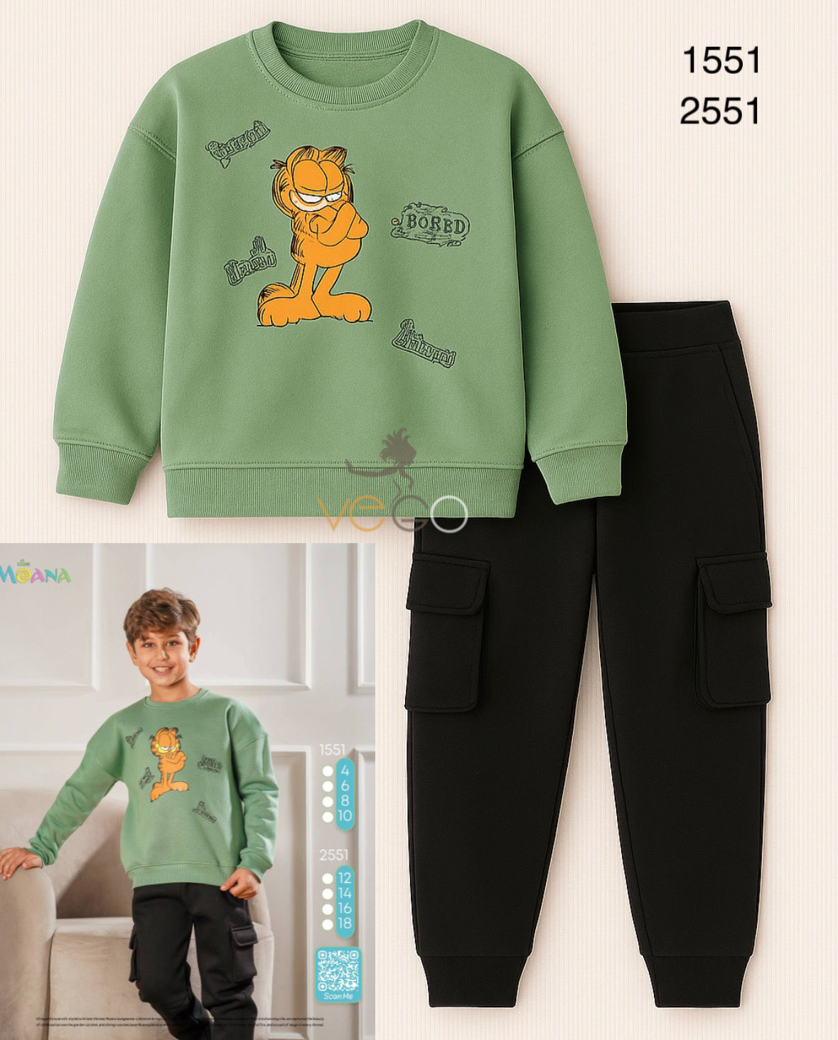 Winter boy pajama moana 1551-2551