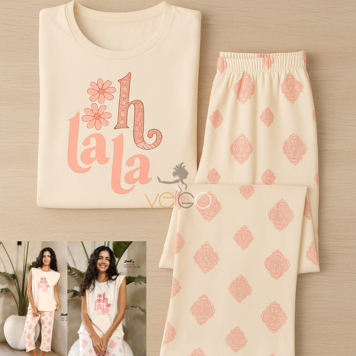 Summer women pajama smile permoda
