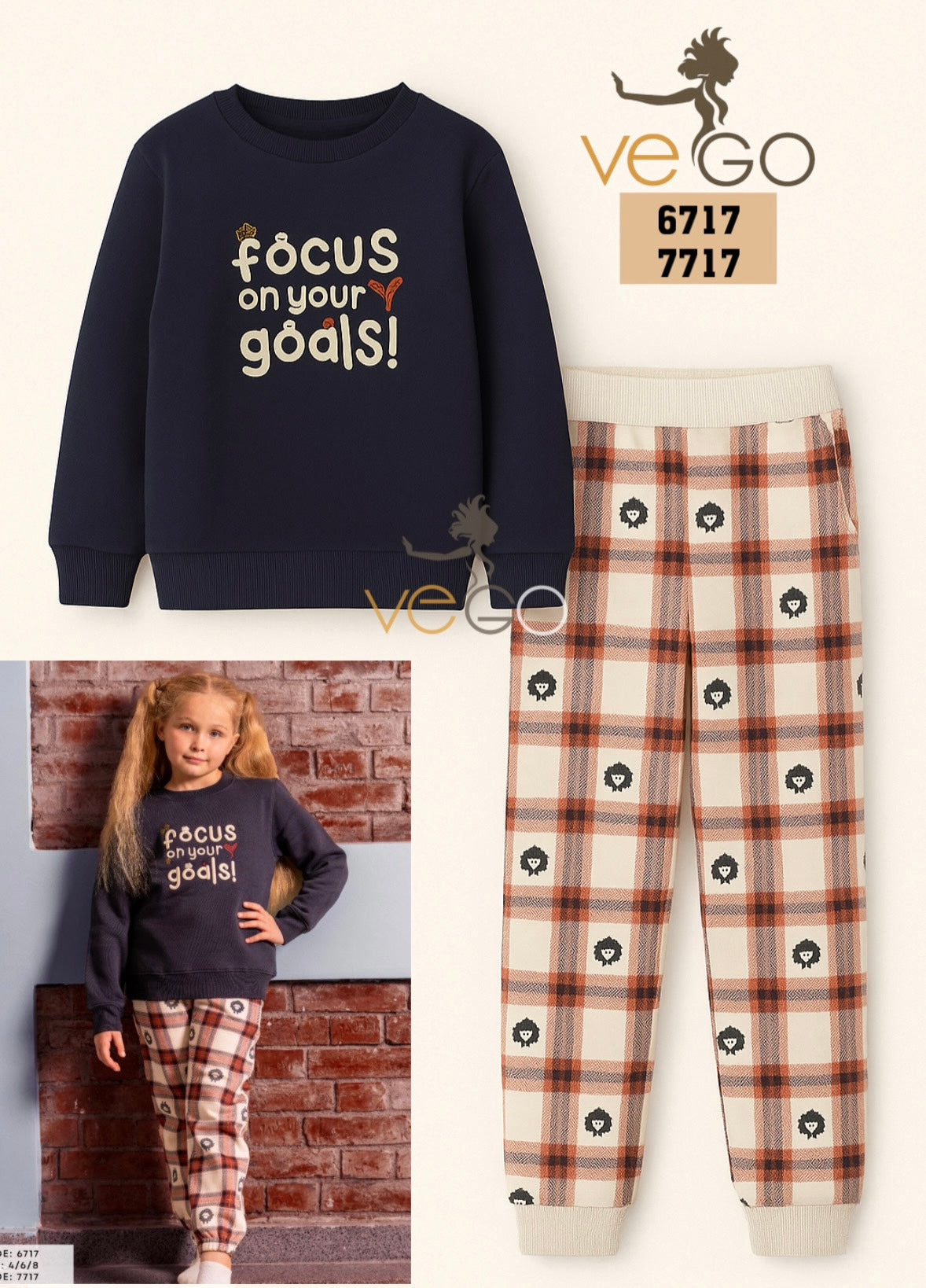 Winter girl pajama yaya 6717-7717