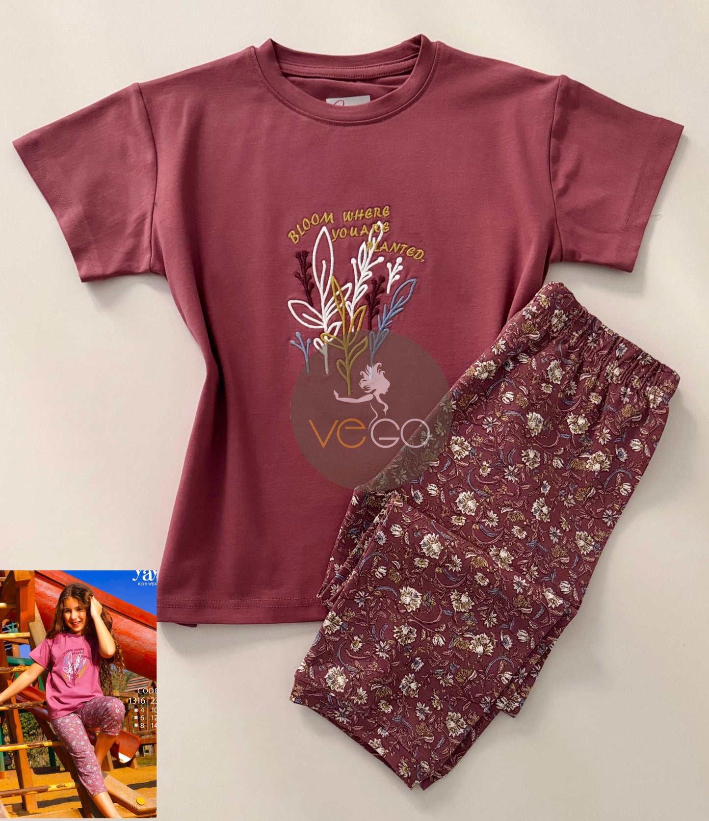 Summer girl pajama يايا