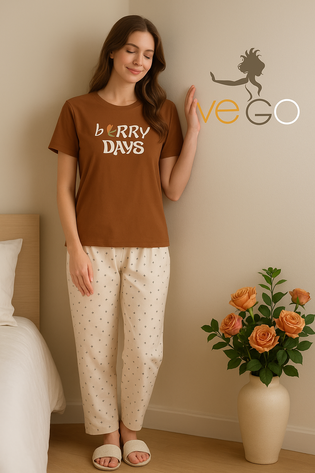 Summer women pajama smile pant