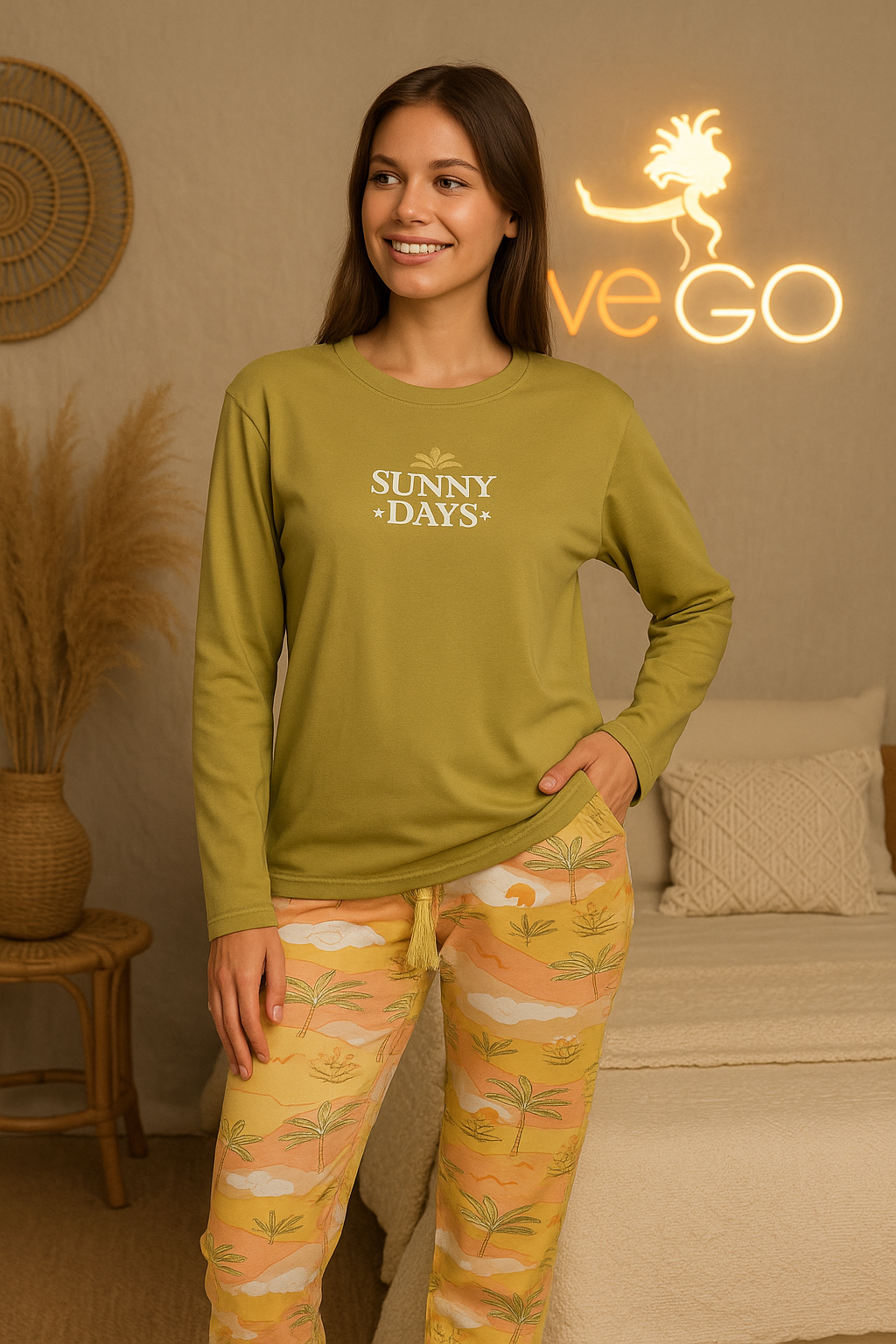 Summer women pajama alma long sleeve