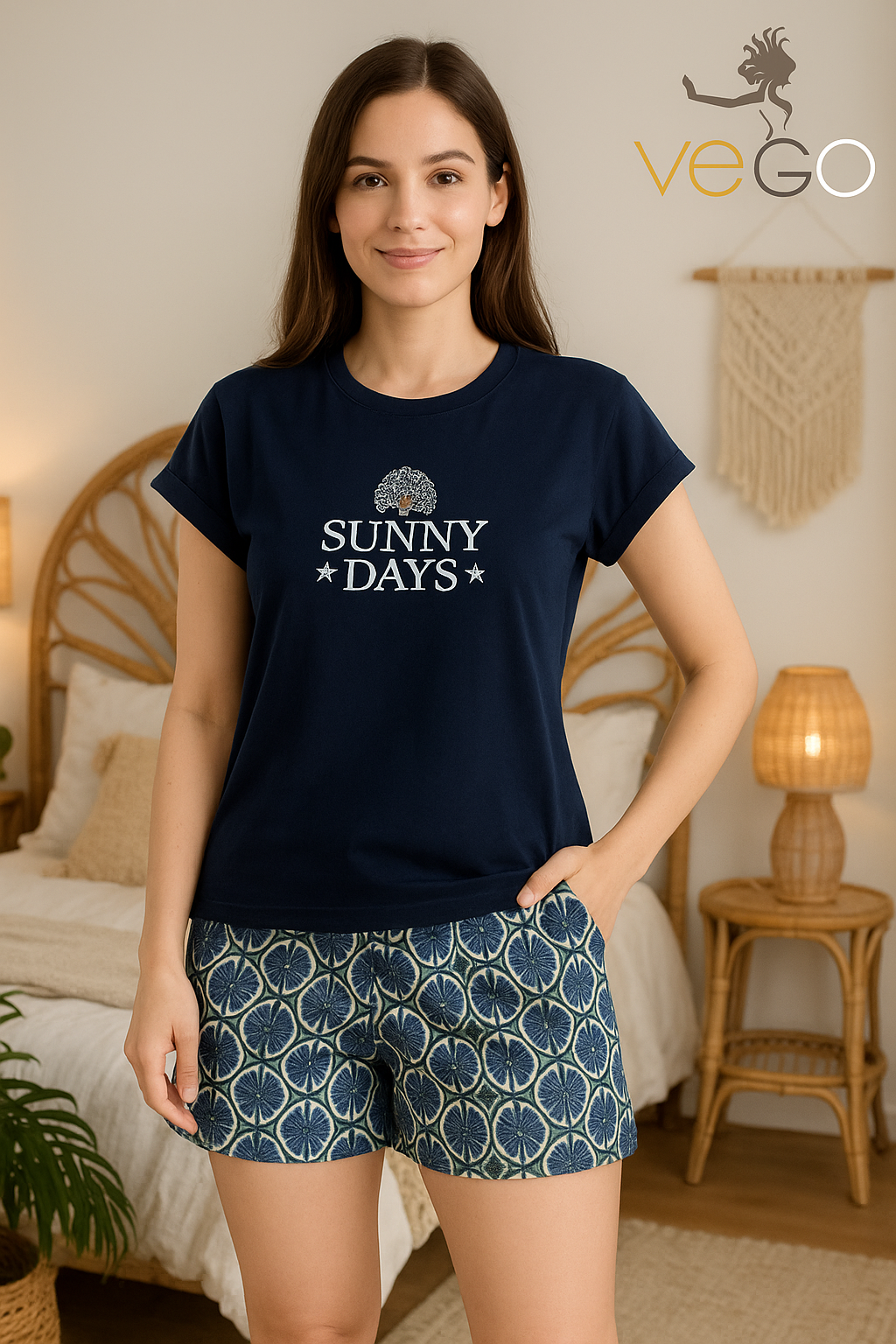Summer women pajama yaya short