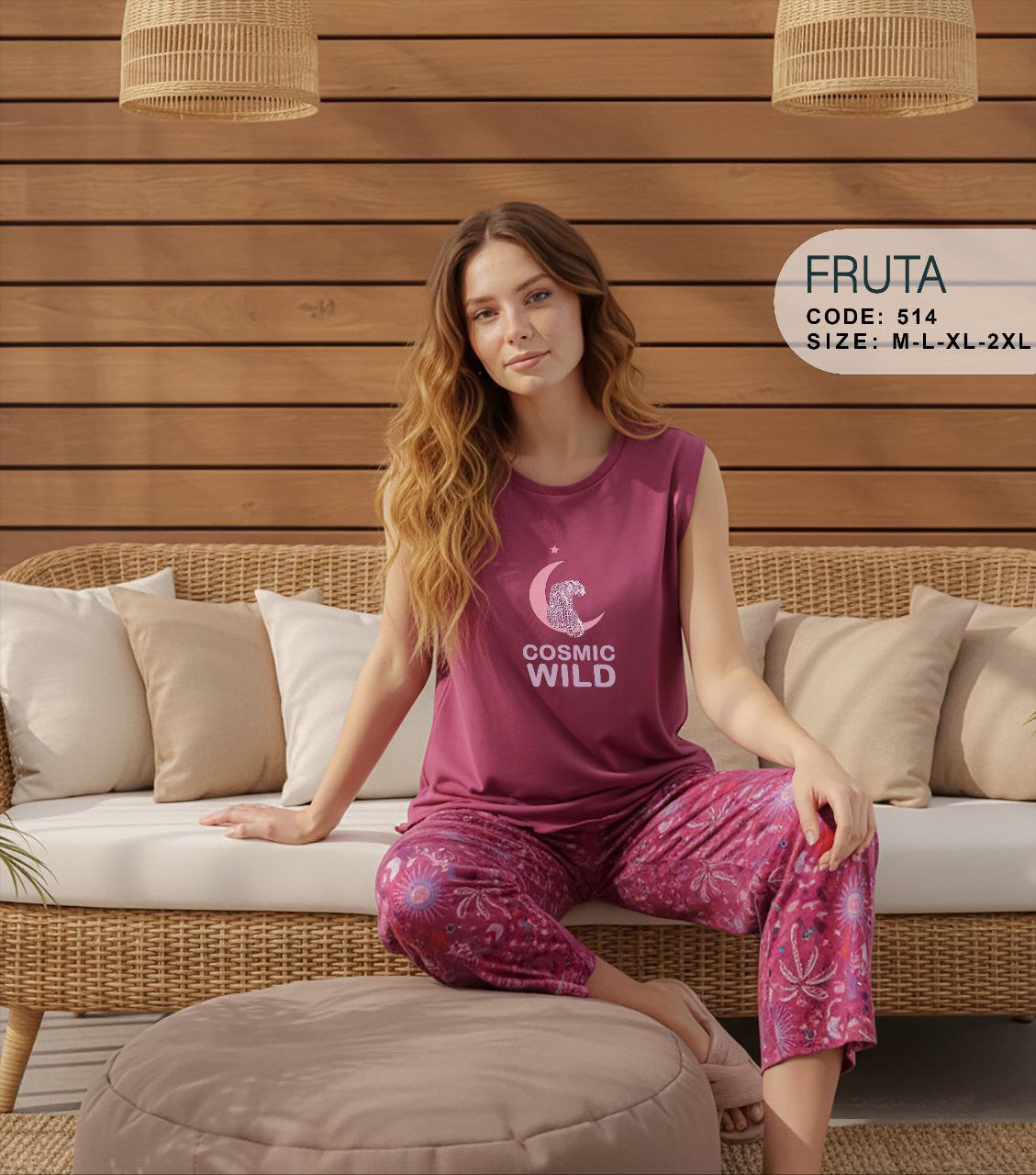 Summer women pajama fruta 514