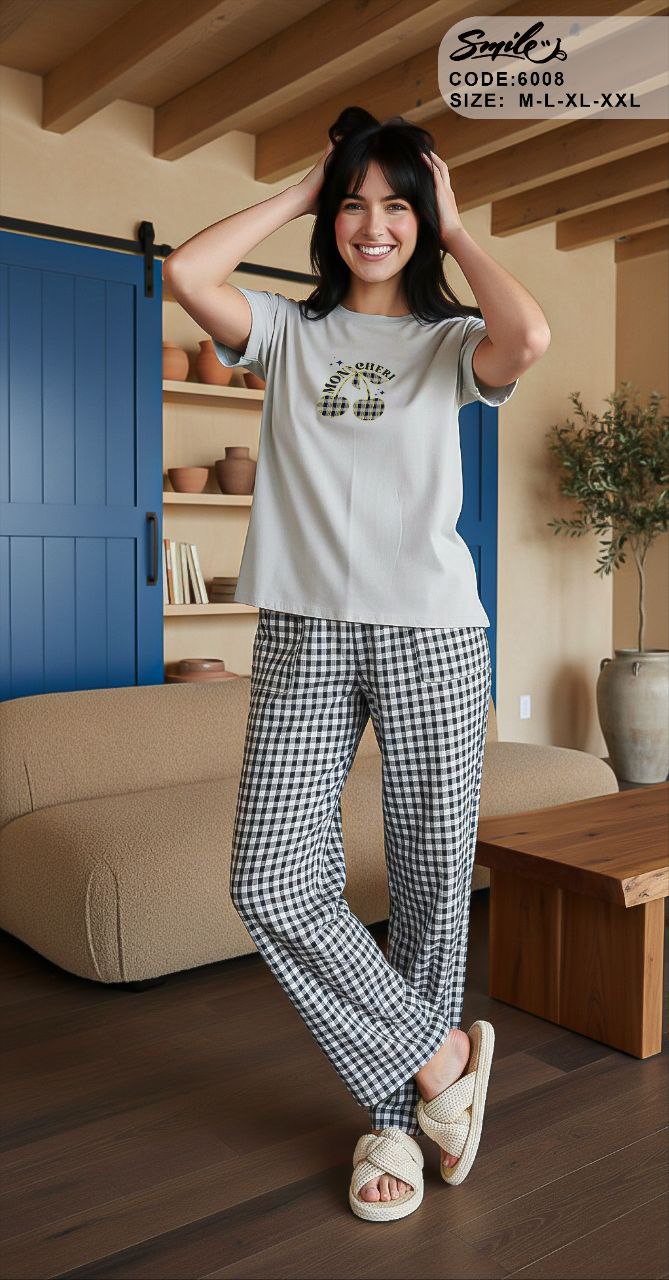 Summer women pajama smile pant 6008