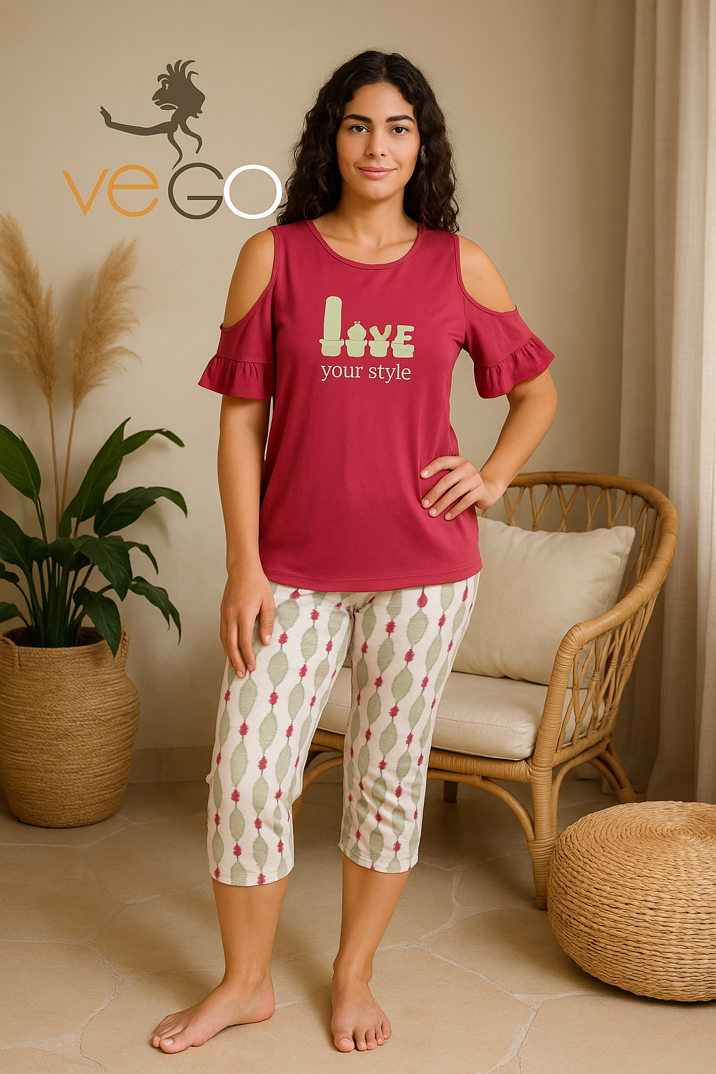 Summer women pajama smile permoda