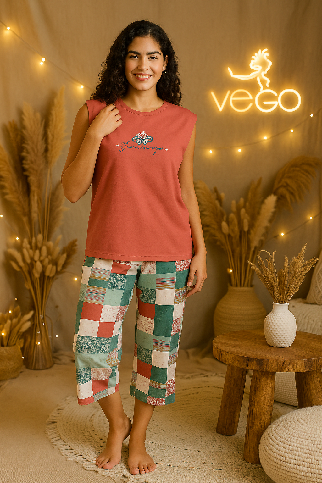 Summer women pajama smile permoda