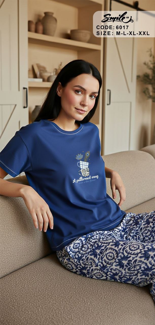 Summer women pajama smile pant 6017