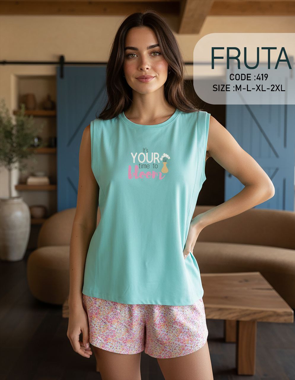 Summer women pajama fruta 419