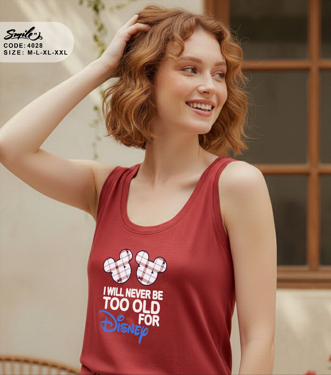 Summer women pajama smile 4028