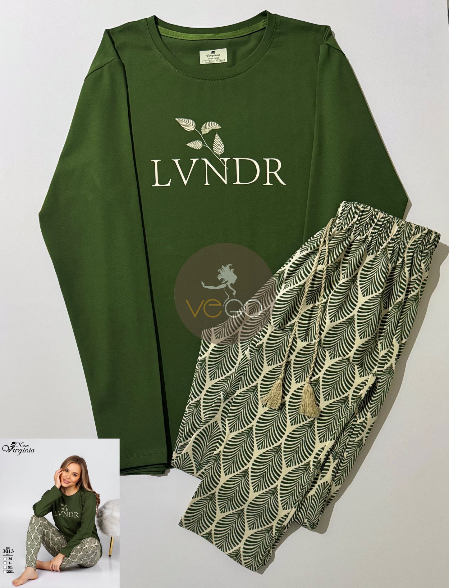 Summer women pajama new virginia long sleeve