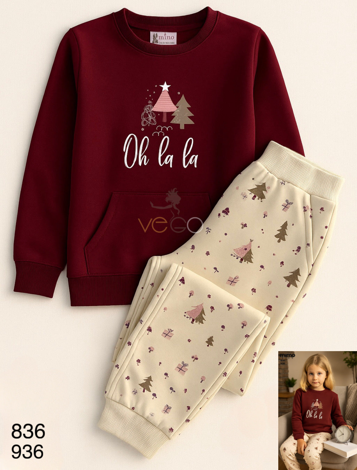 Winter girl pajama mimo 936 - 836