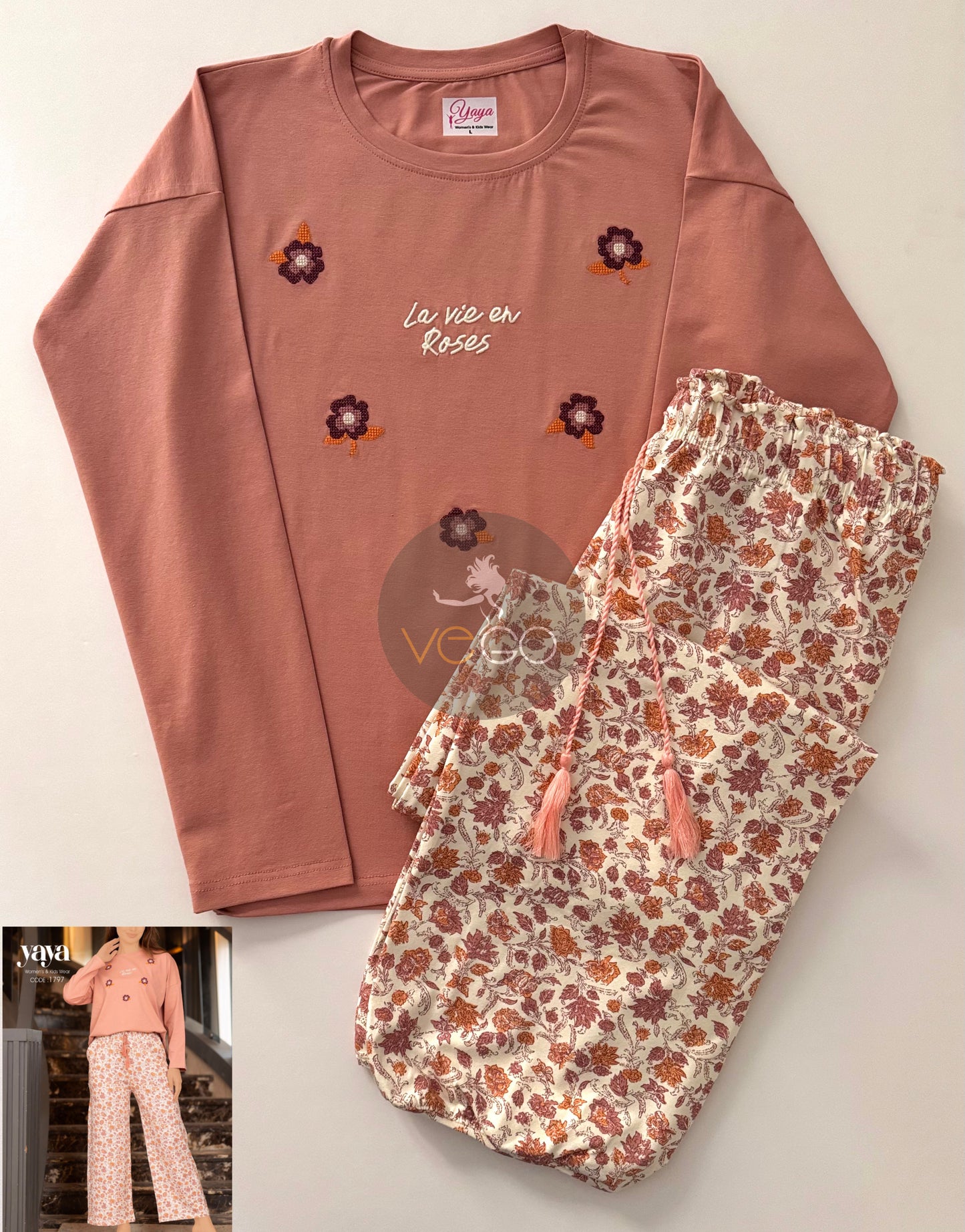 Summer women pajama yaya long sleeve