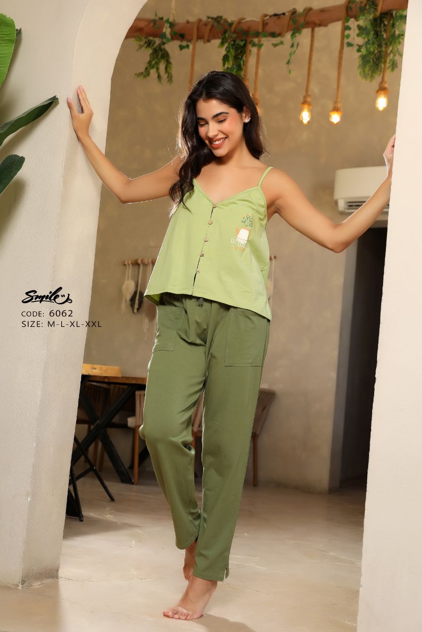Summer women pajama smile pant