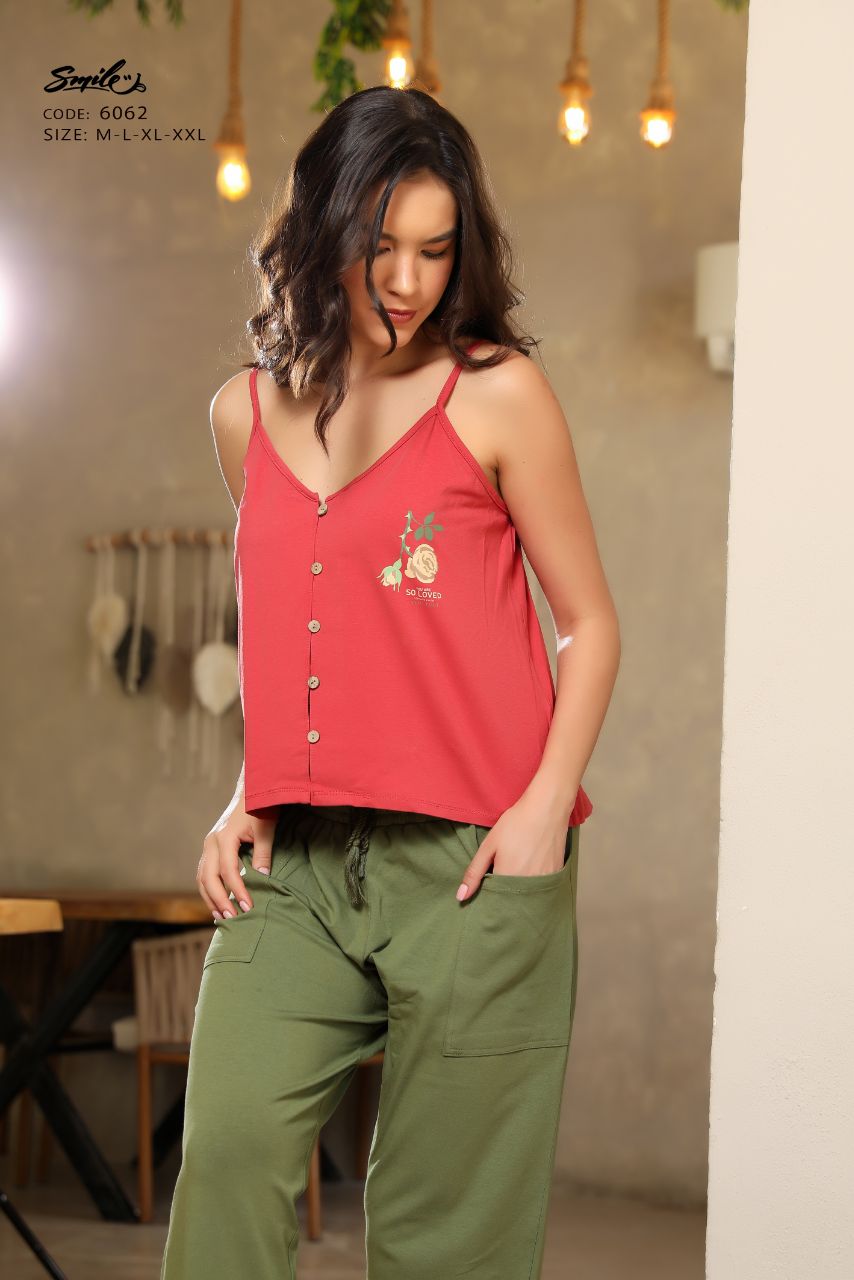 Summer women pajama smile pant