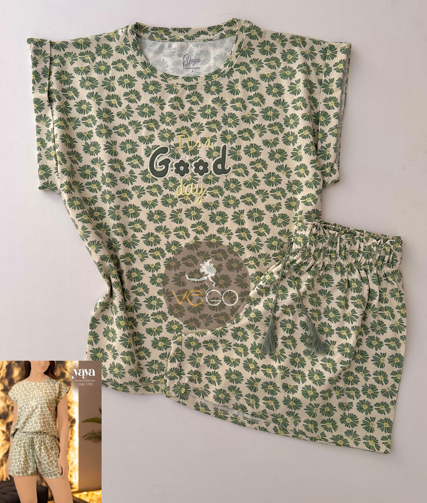 Summer women pajama yaya short