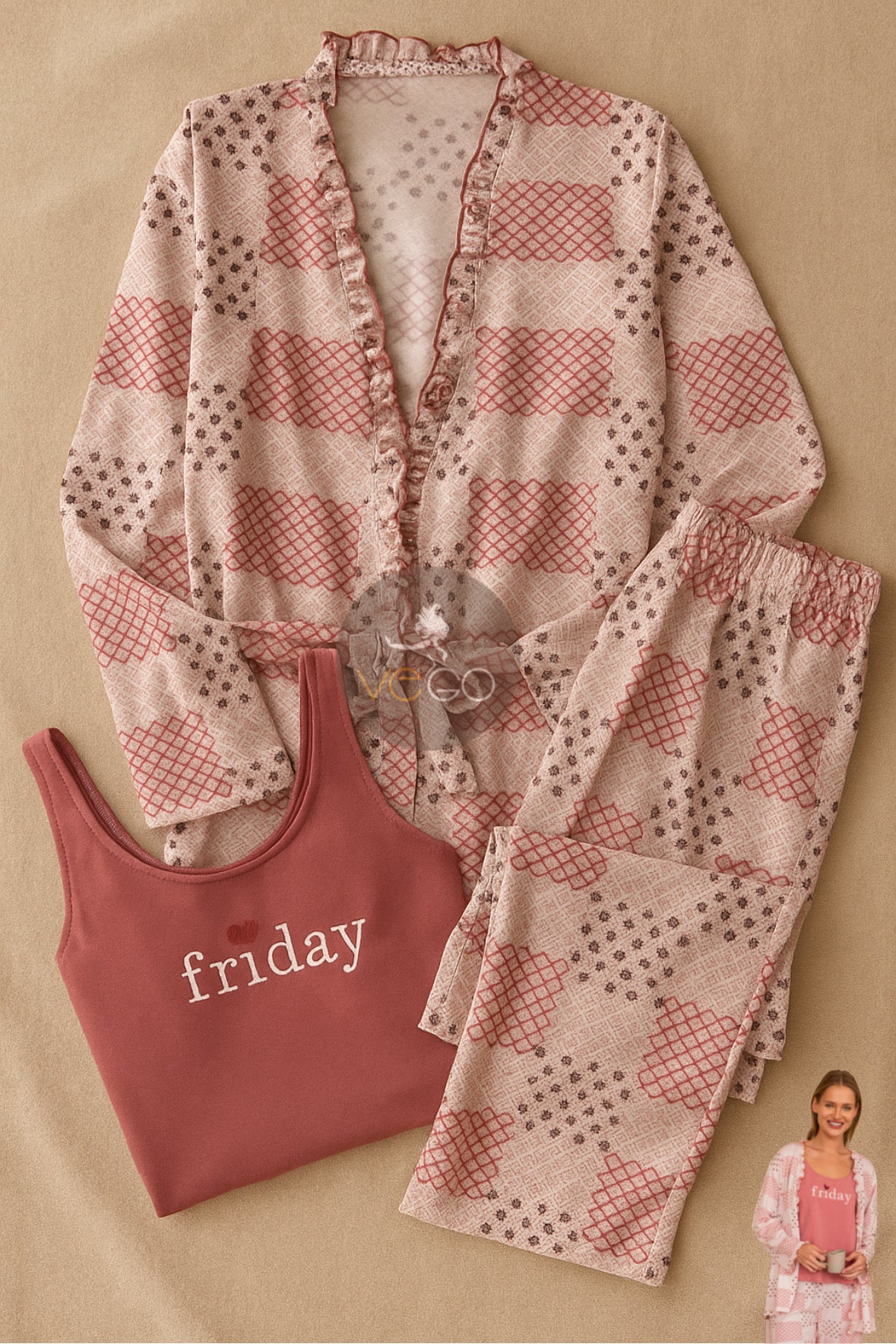 Summer women pajama kera pant