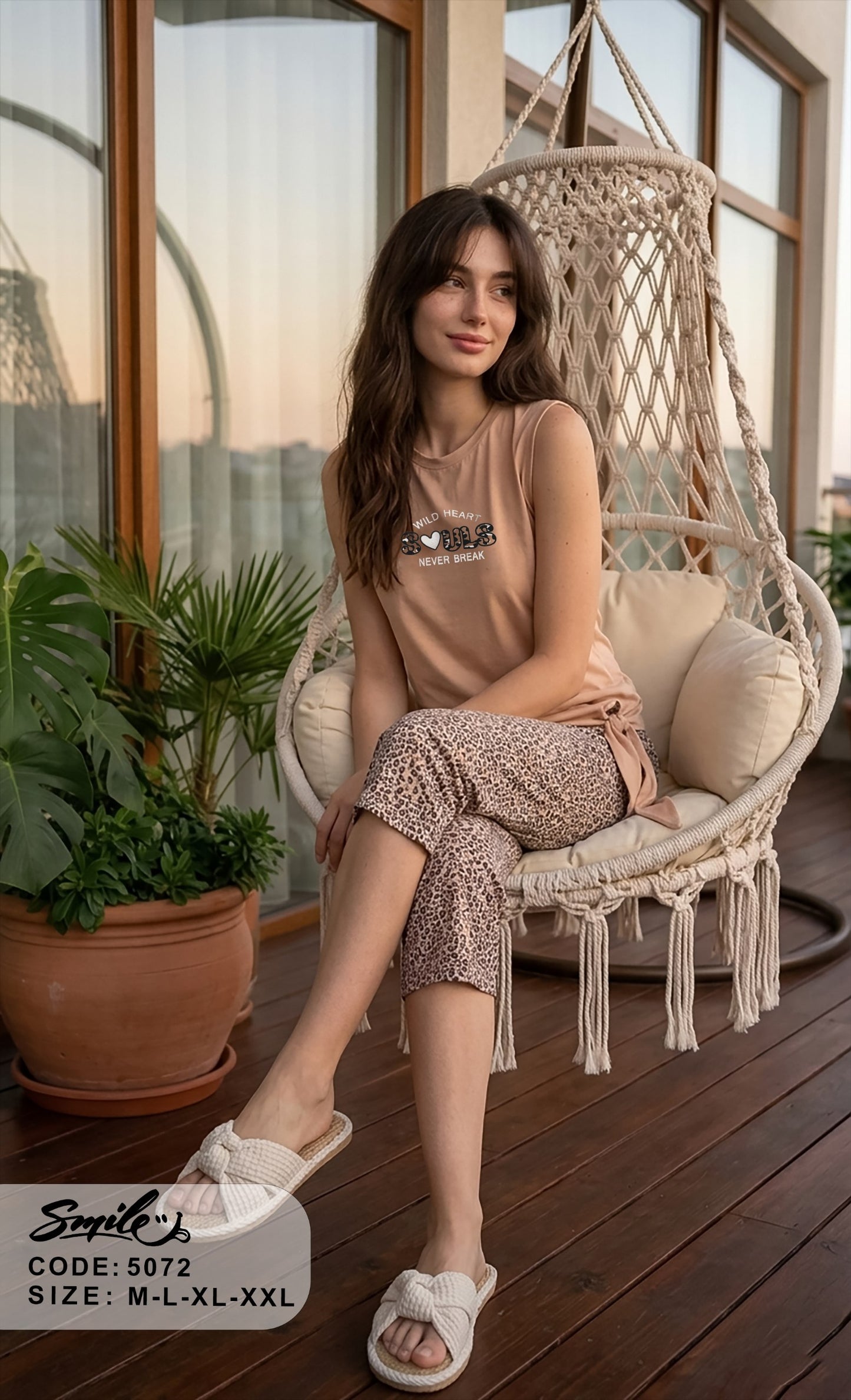 Summer women pajama smile 5072 permoda