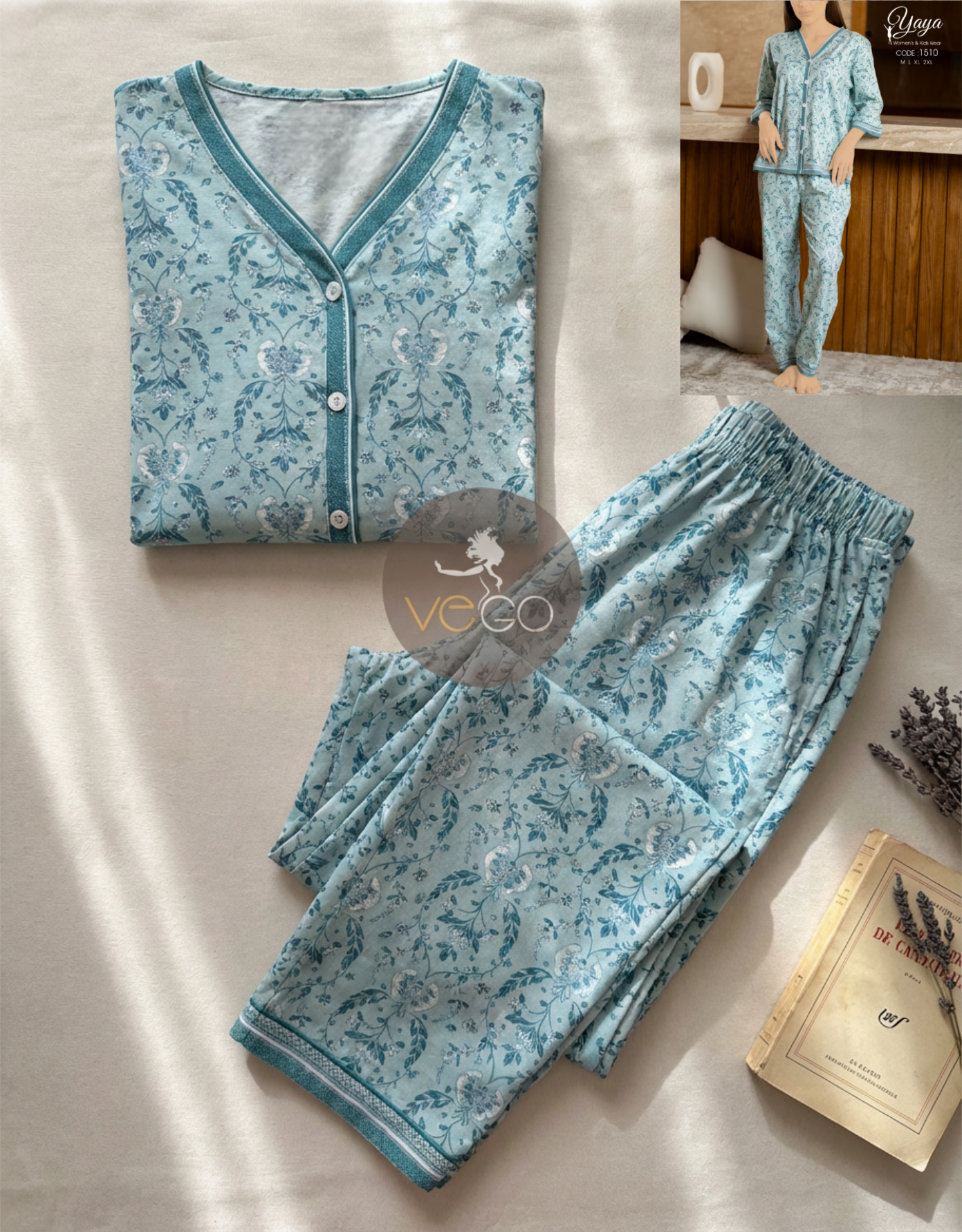 Summer women pajama yaya long sleeves 1510