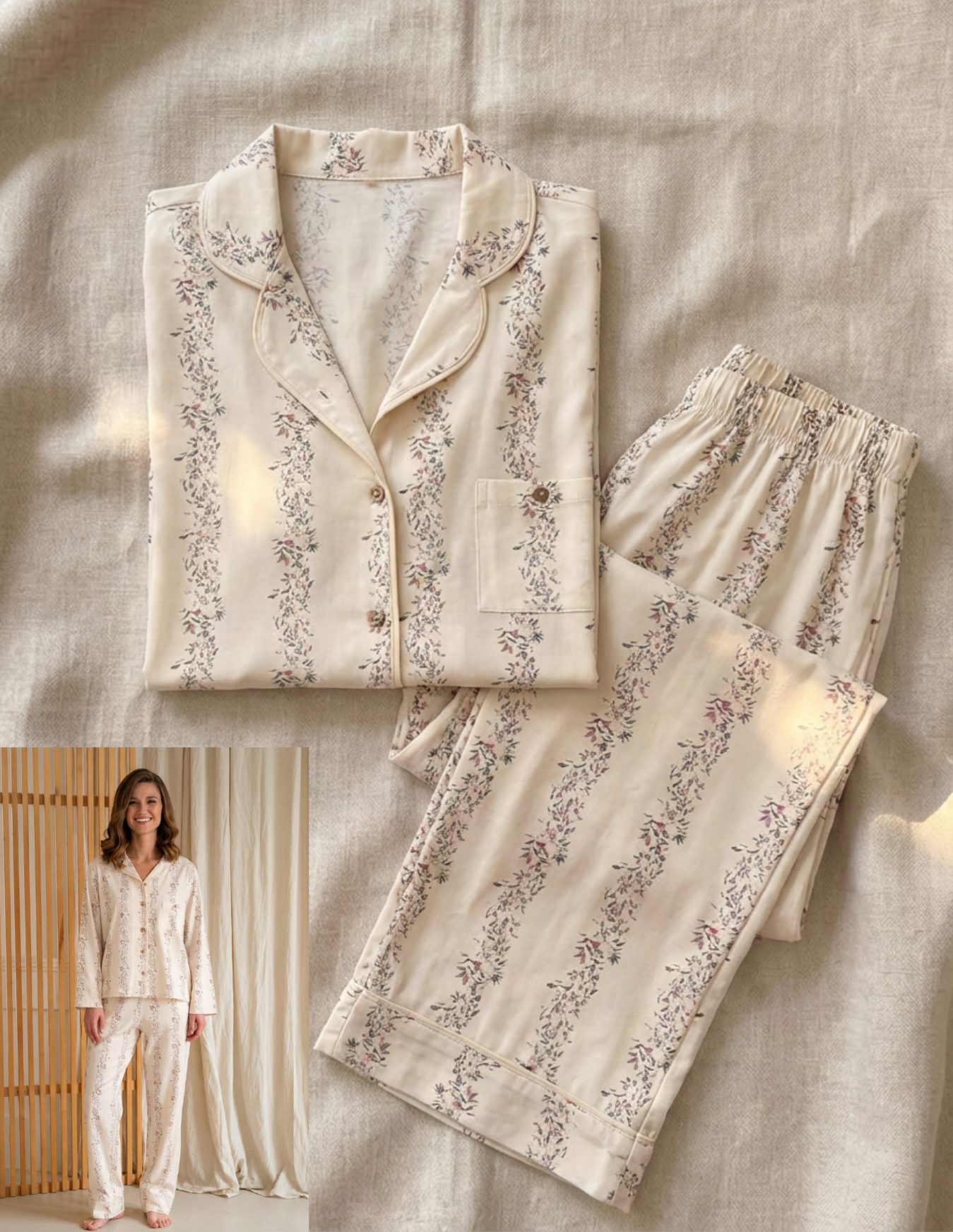 Summer women pajama fruta long sleeves 809
