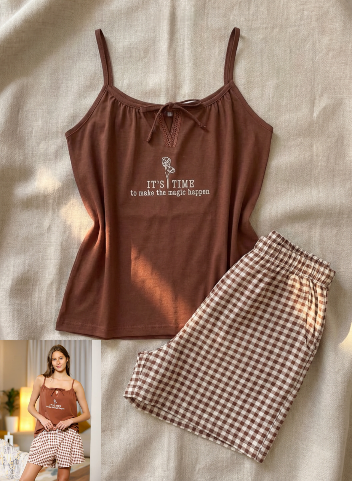 Summer women pajama fruta short 437