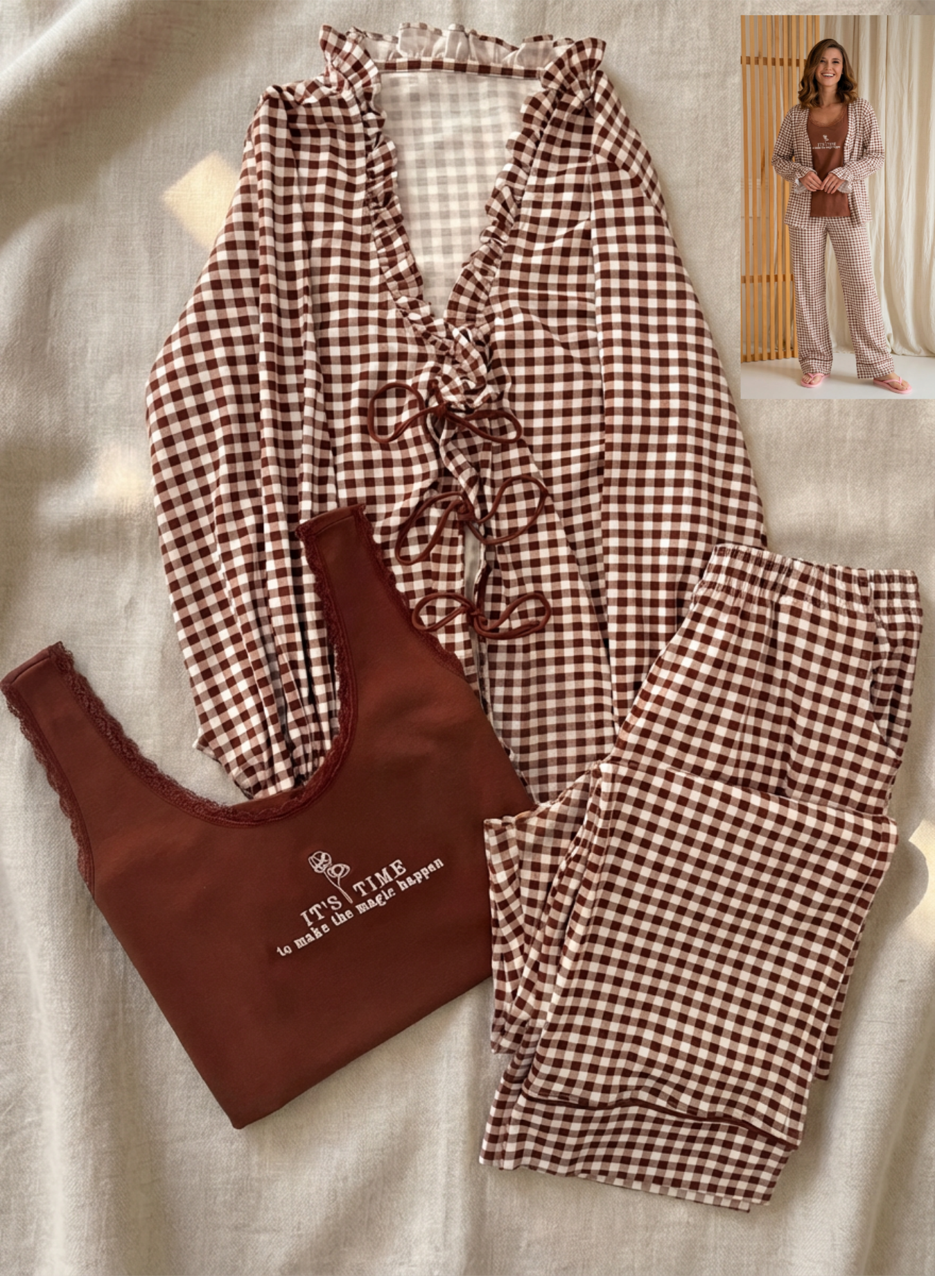 Summer women pajama fruta long sleeves 837