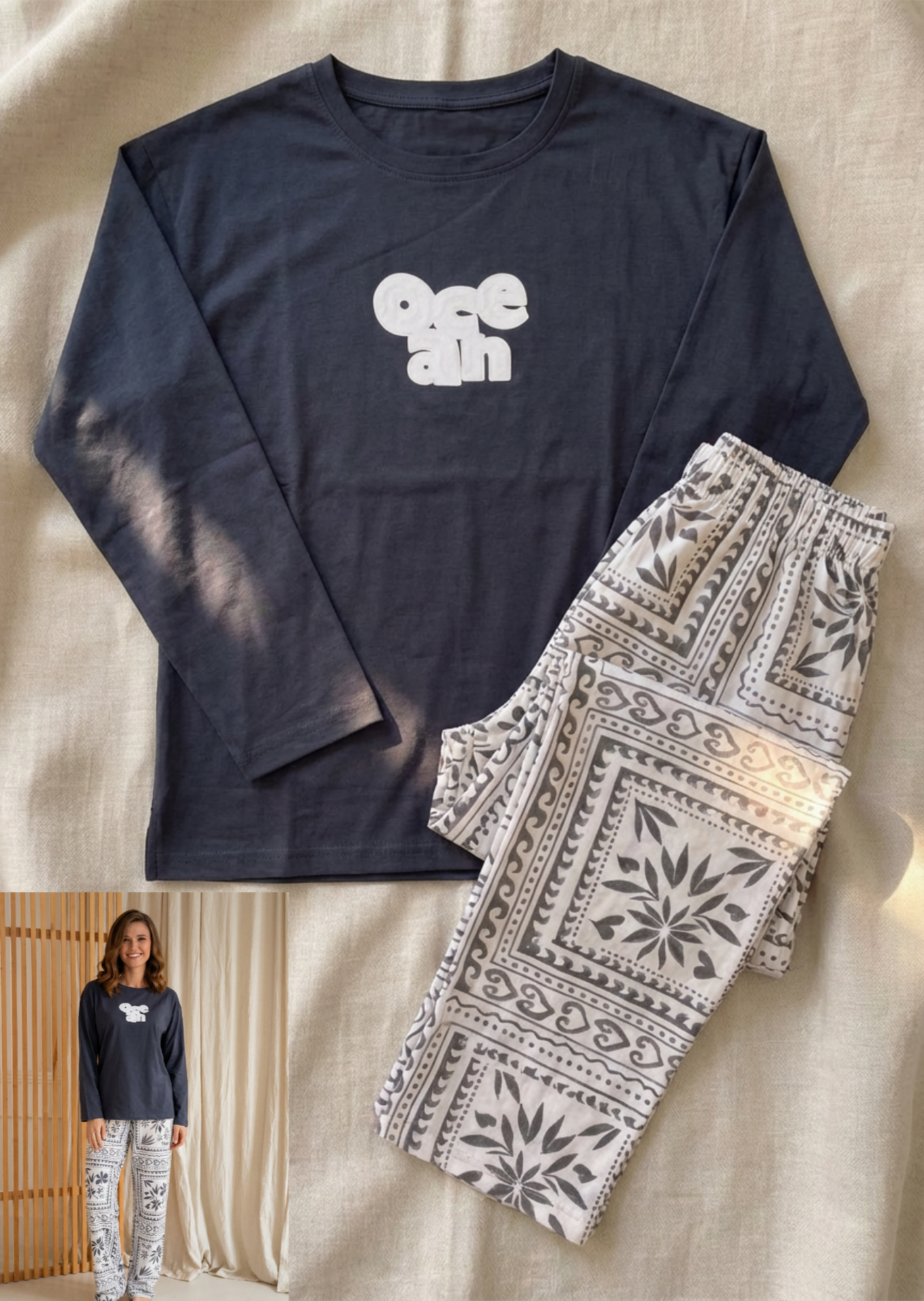 Summer women pajama yaya long sleeves 1518