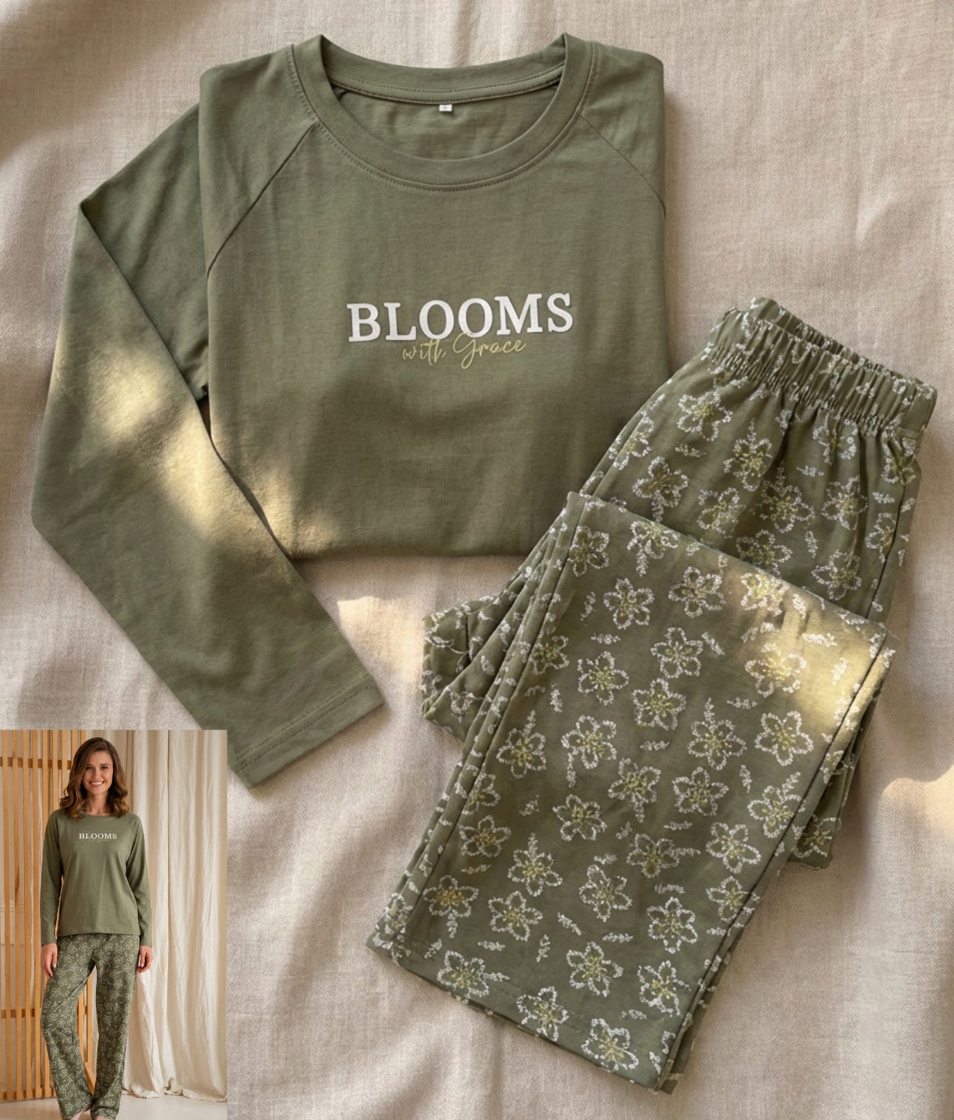 Summer women pajama mimo long sleeves 2038