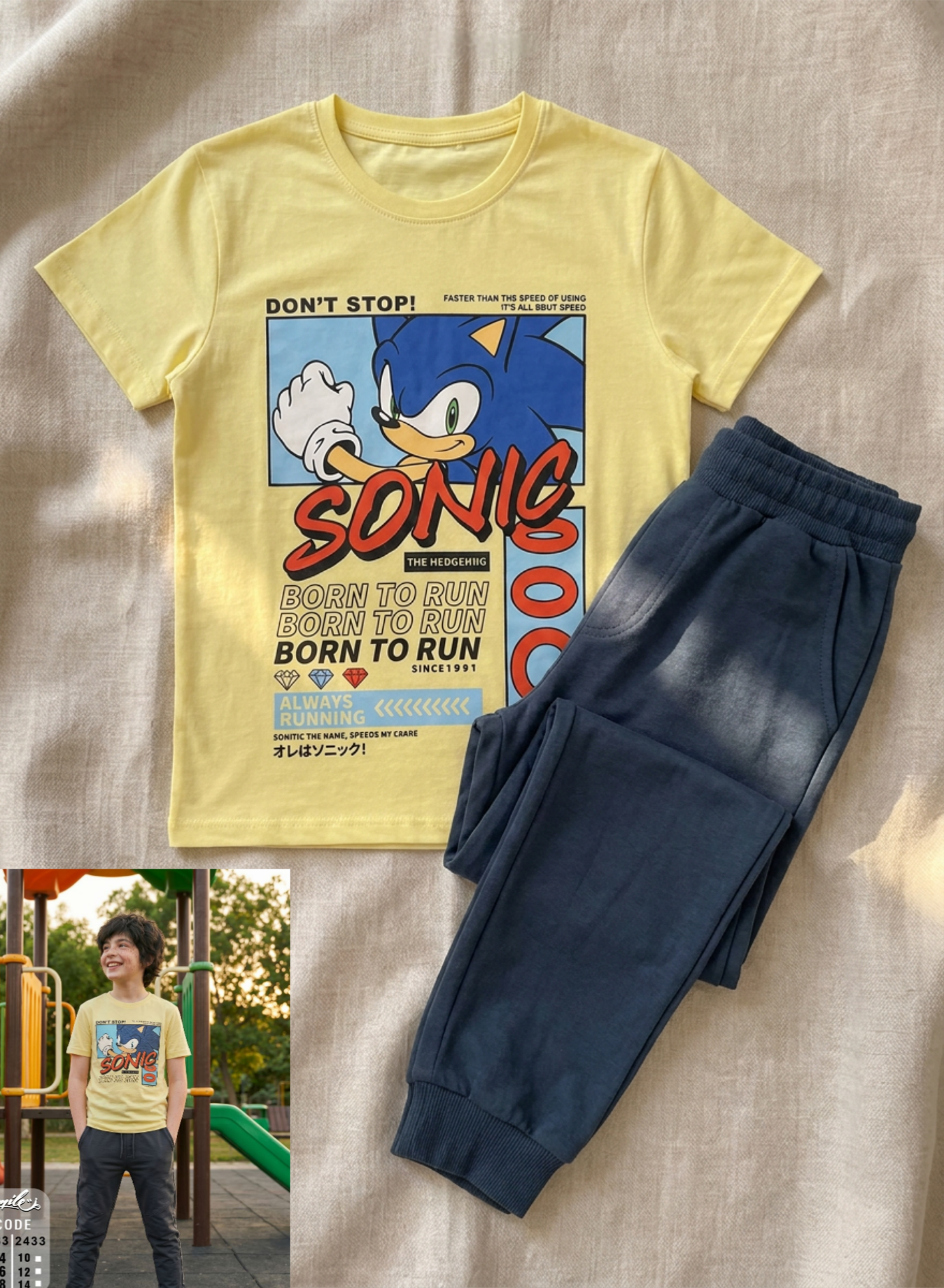 Summer boy pajama smile 133-2433