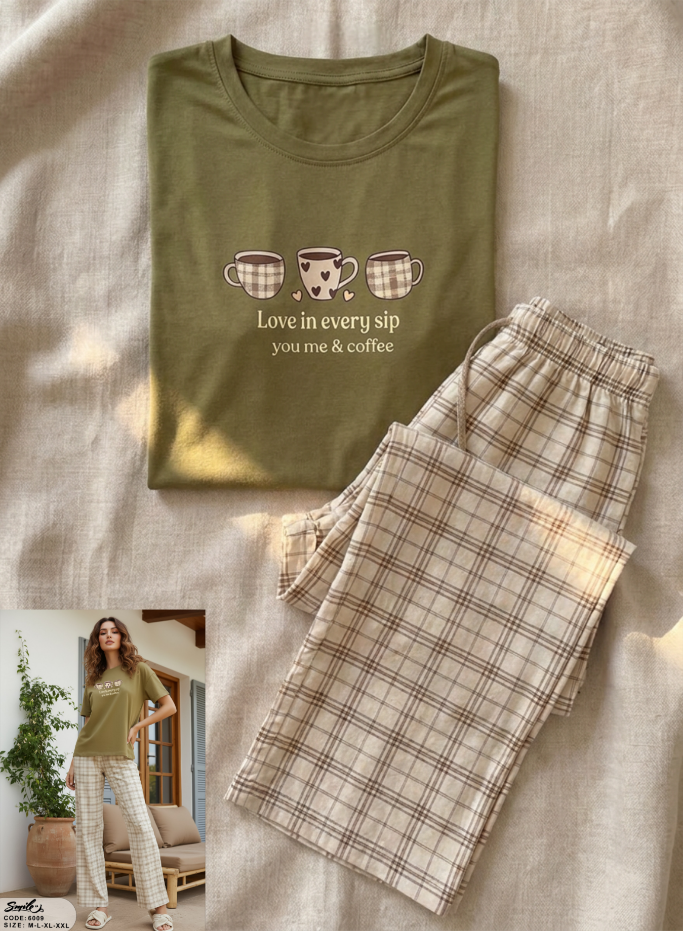 Summer women pajama smile pant 6009