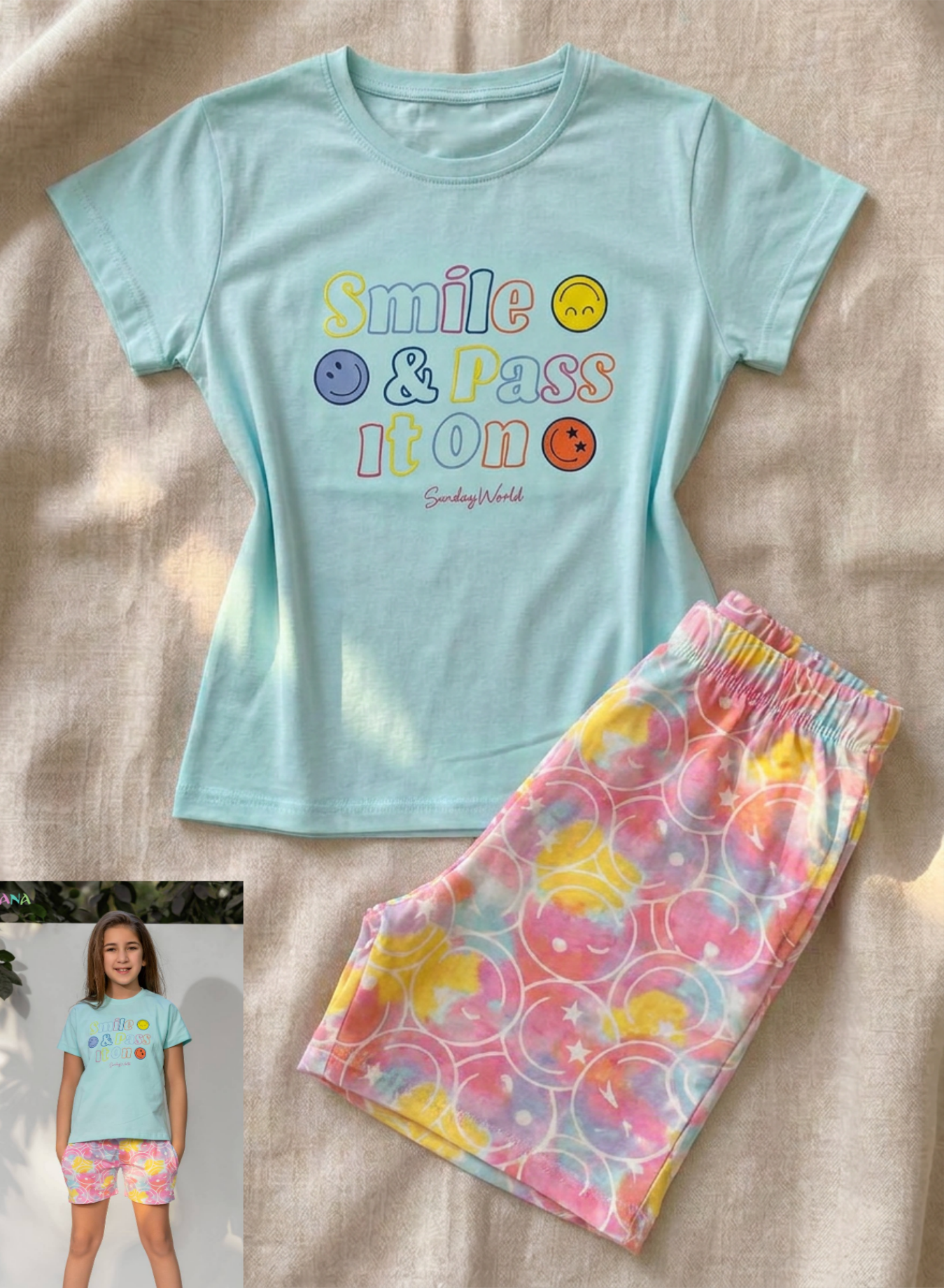Summer girl pajama moana 3259-4259 short