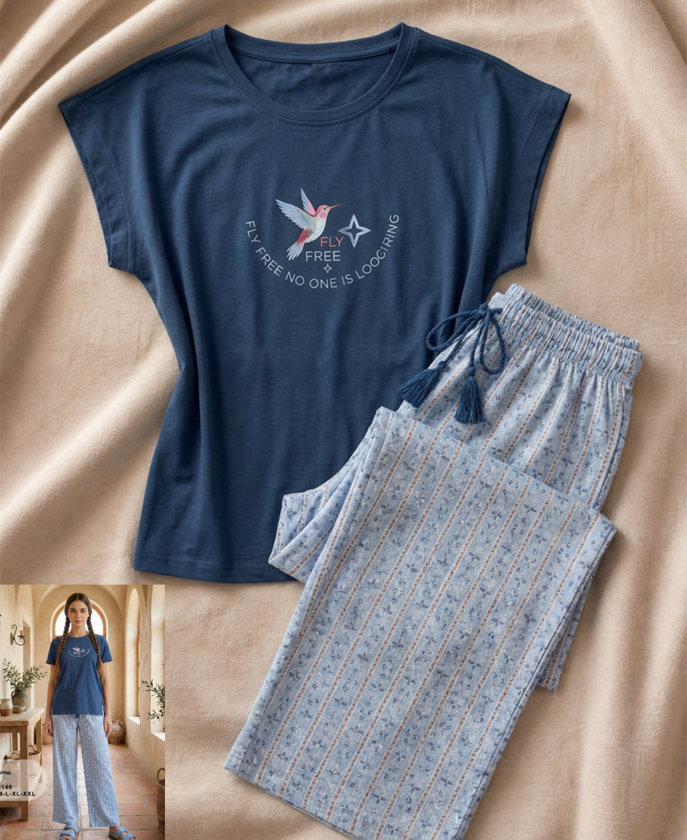 Summer women pajama lapoma 0140