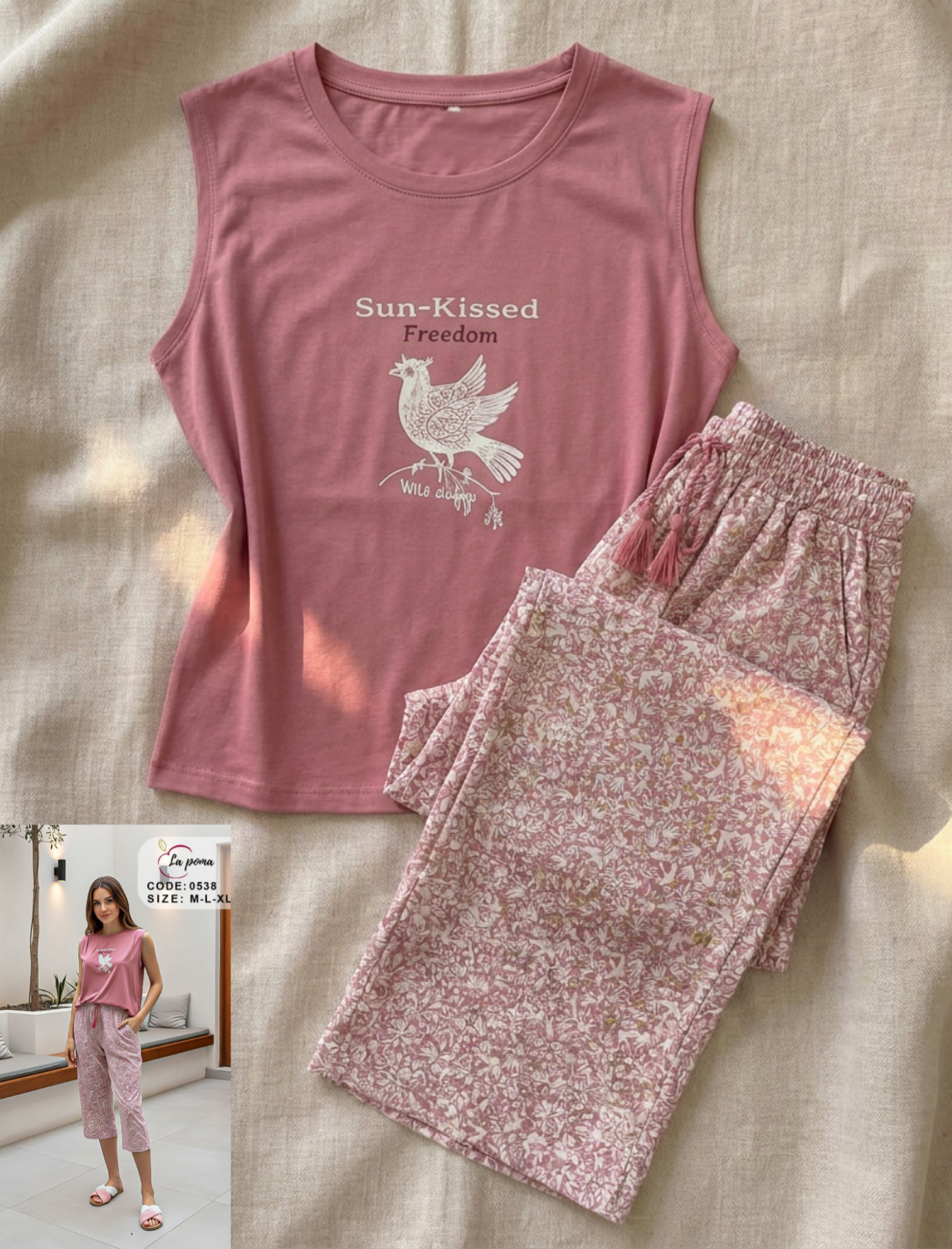 Summer women pajama lapoma 0538