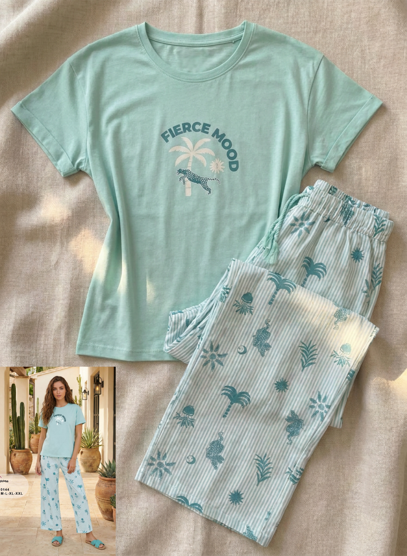 Summer women pajama lapoma 0144