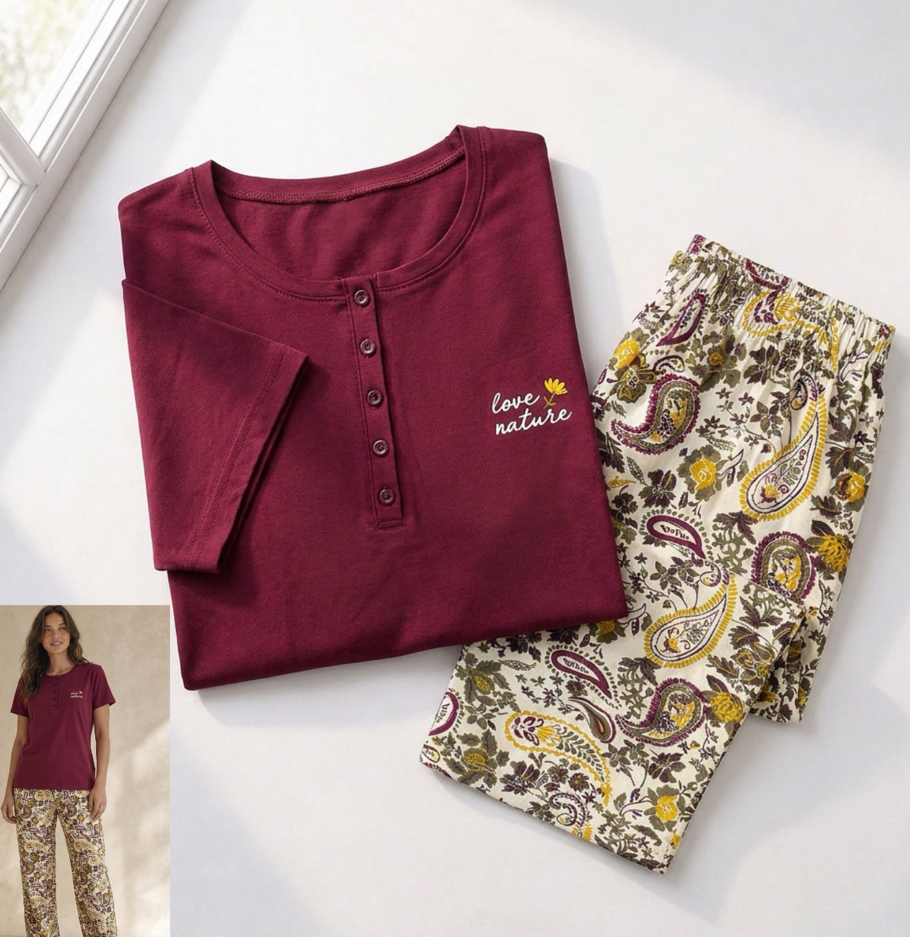Summer women pajama mimo long permoda 2041