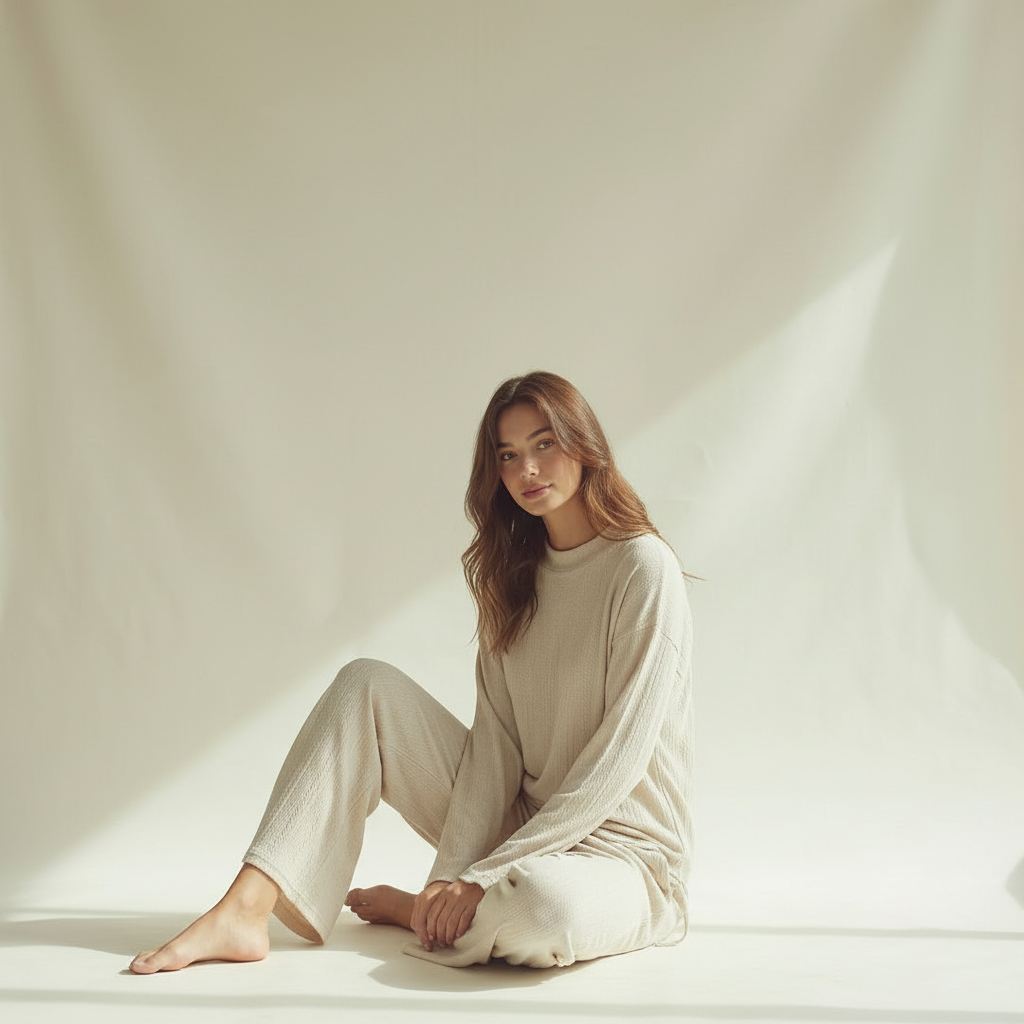 Winter women pajama smile 6225