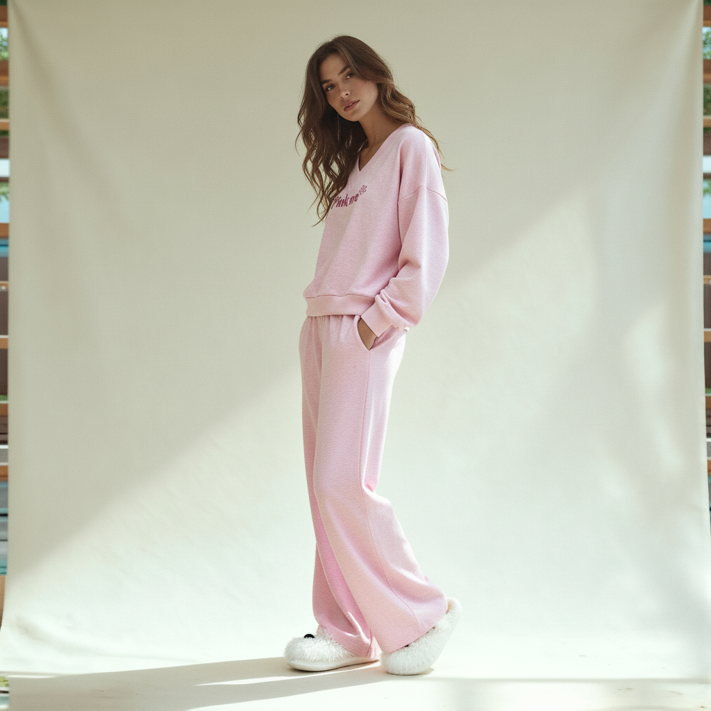 Winter women pajama smile 6235