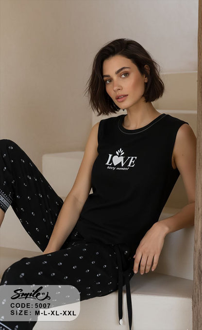Summer women pajama smile permoda 5007