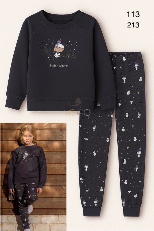 Winter girl pajama mimo 113-213