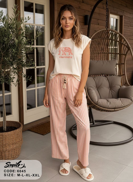 Summer women pajama smile pant 6045