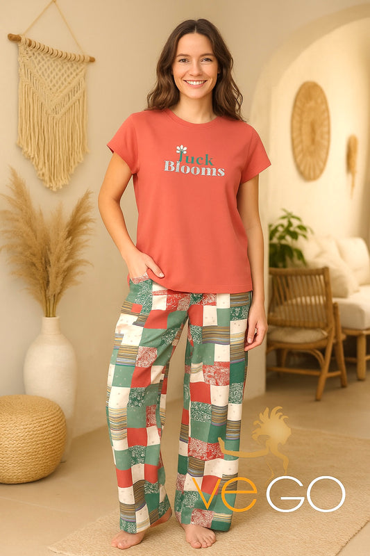 Summer women pajama smile pant