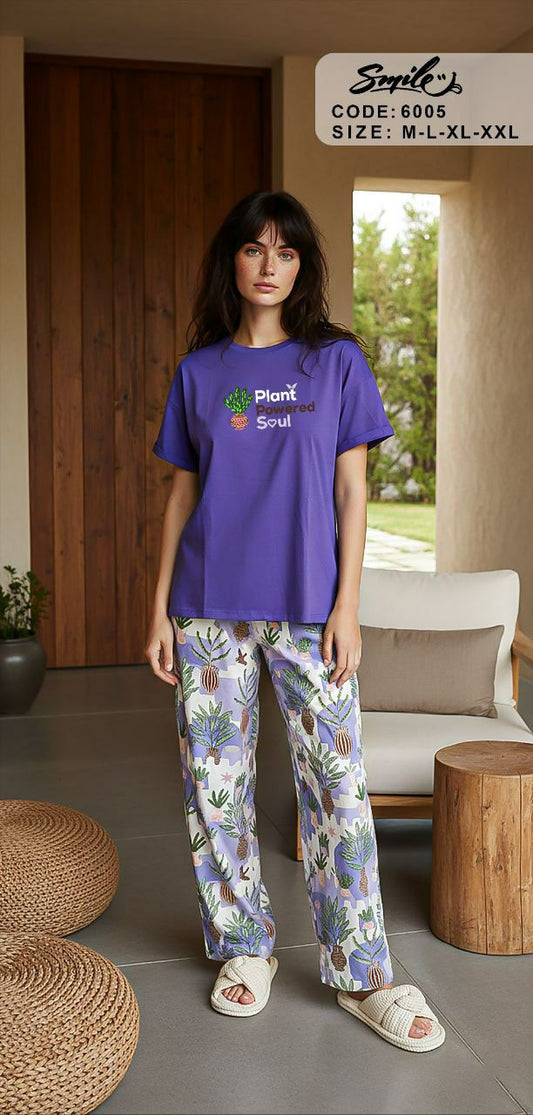 Summer women pajama smile pant 6005
