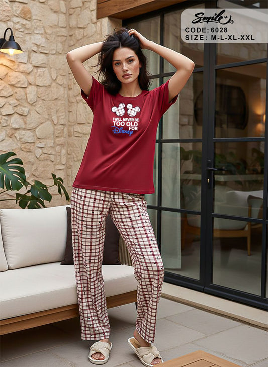 Summer women pajama smile pant 6028-9028