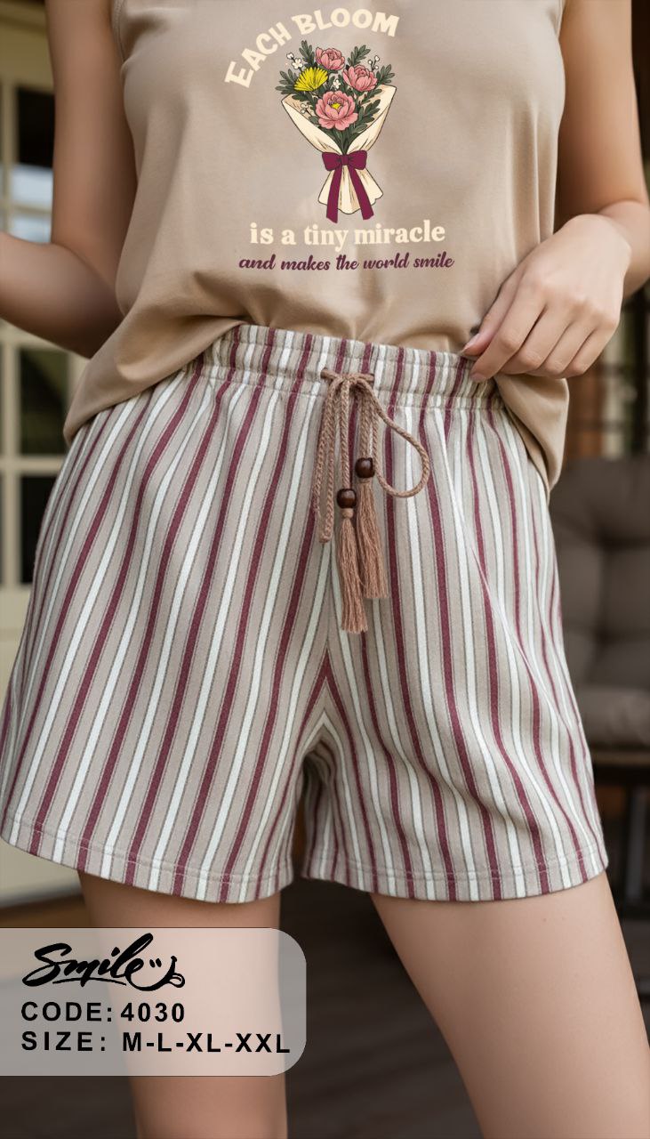 Summer women pajama smile 4030