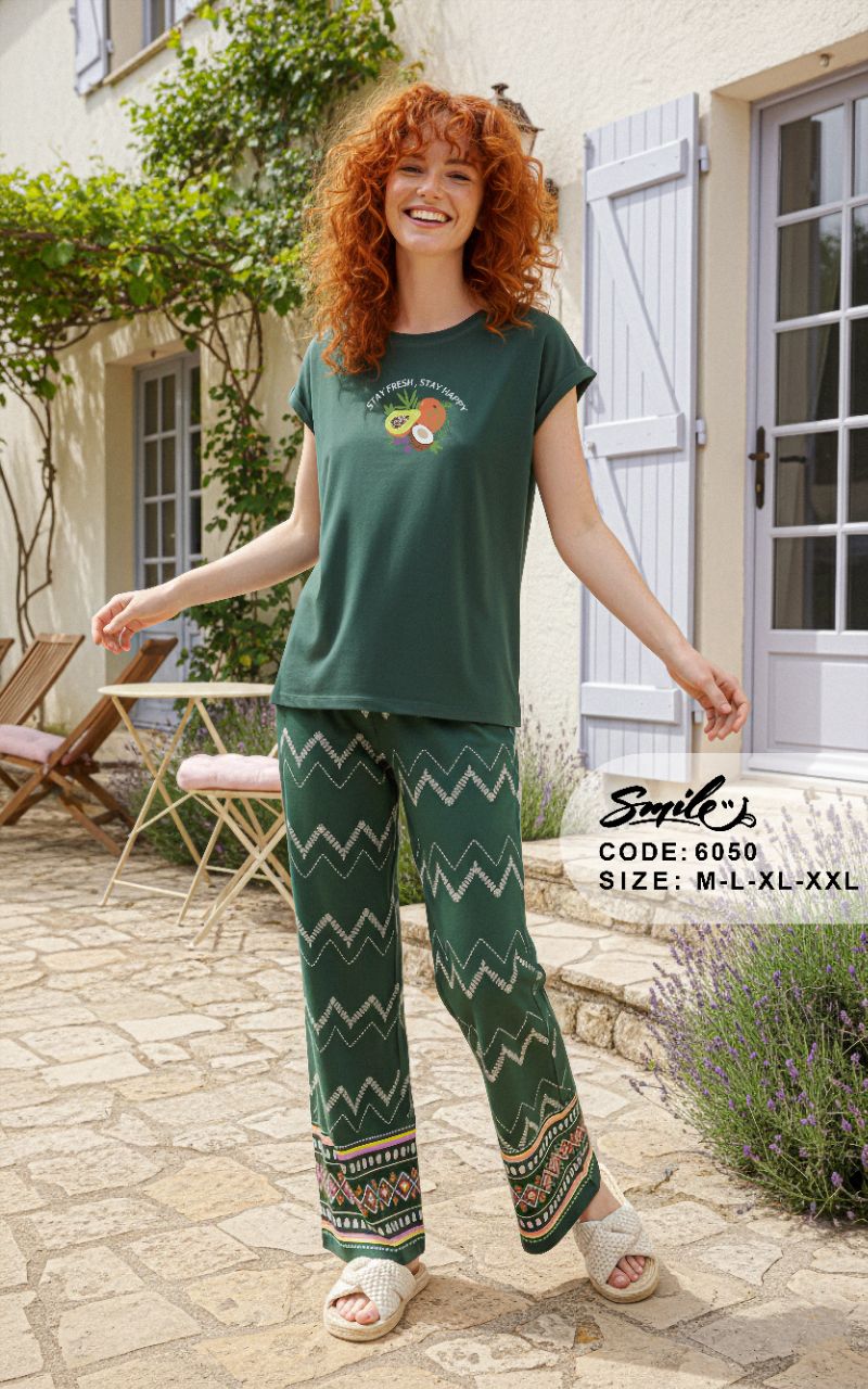 Summer women pajama smile pant 6050