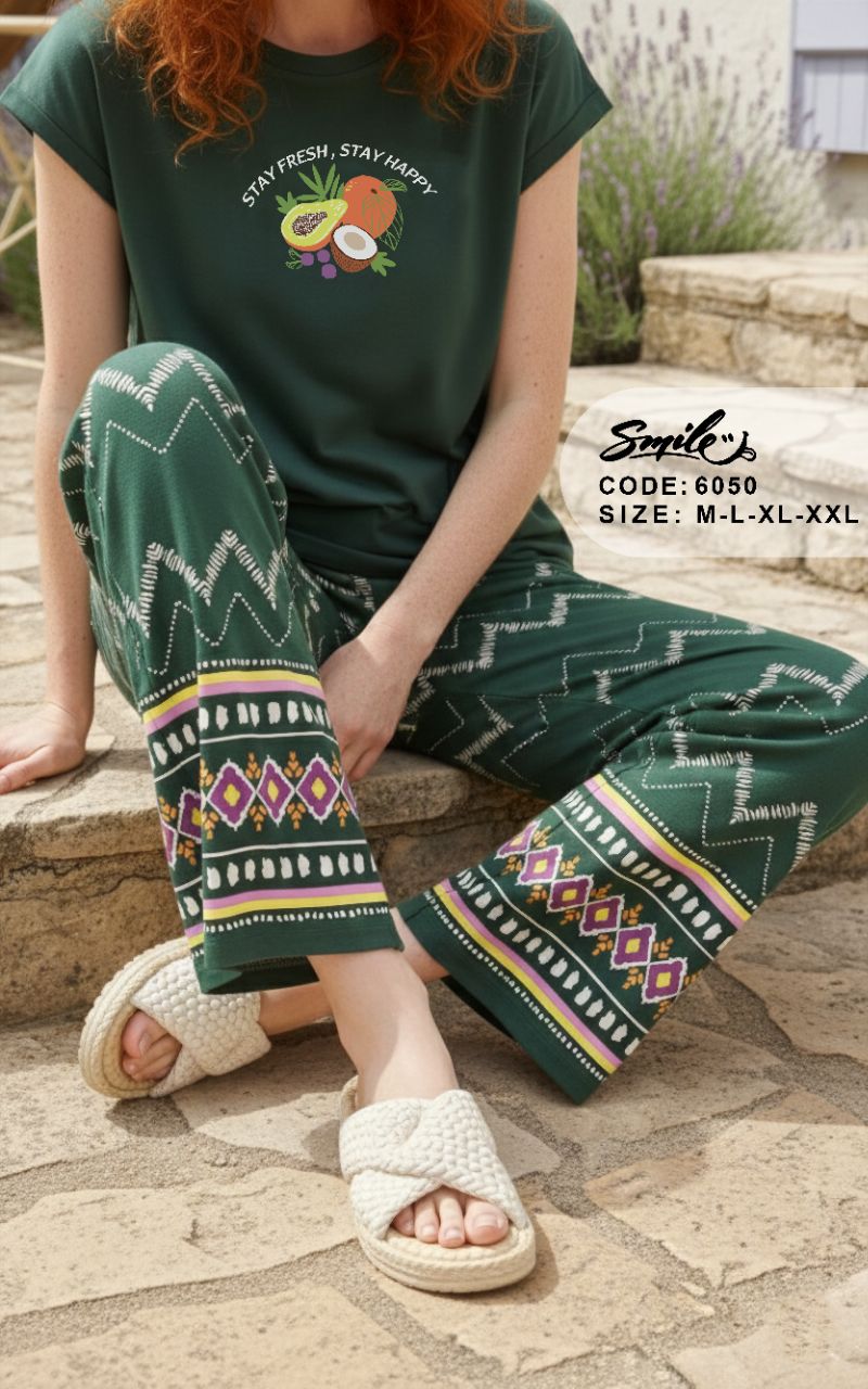 Summer women pajama smile pant 6050