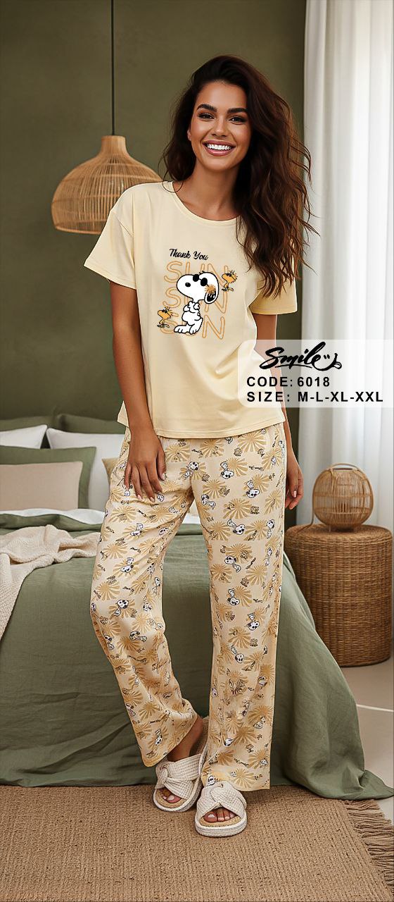 Summer women pajama smile pant 6018
