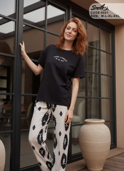 Summer women pajama smile pant 6021