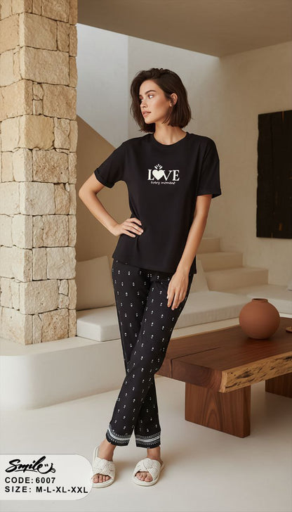 Summer women pajama smile pant 6007