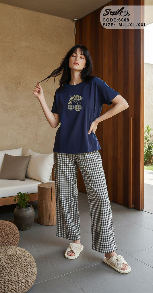 Summer women pajama smile pant 6008